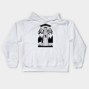 Bigfoot Ufo Abduction Kids Hoodie